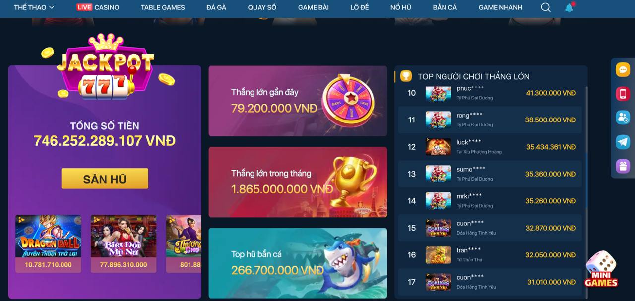 Ảnh chụp màn hình ứng dụng bonos777 số 2 - Jackpot